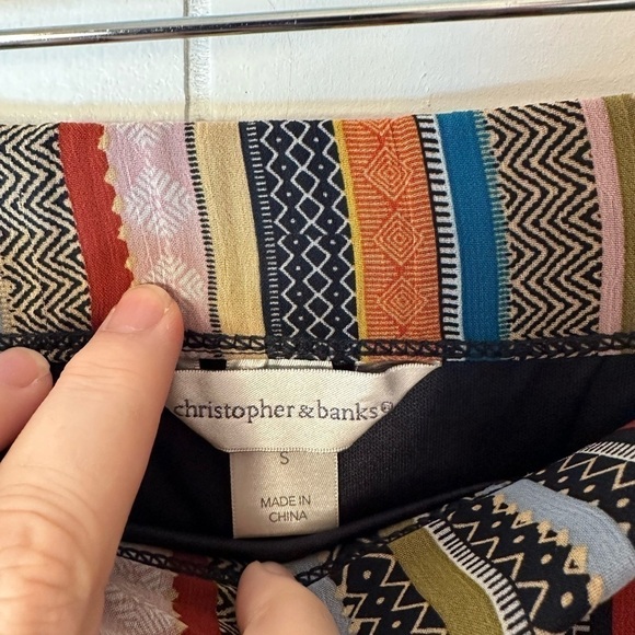 Multicolored Boho Striped Prairie Flowy Skirt Women’s Size Small - Picture 6 of 11